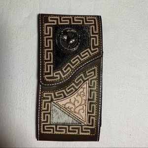 WESTERN LEATHER CELL PHONE CASE, FUNDA VAQUERA DE CUERO‎ COWBOY RODEO PHONE CASE